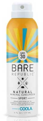 Coola Bare Republic SPF Mineral Sport Sunscreen Spray